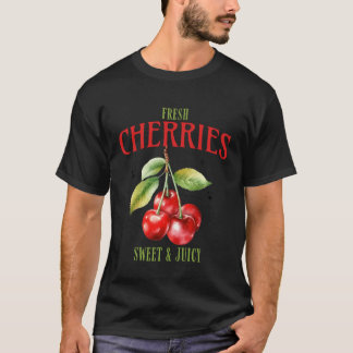 Boerderij Verse Kersen Boer Markt Kersenliefhebber T-shirt