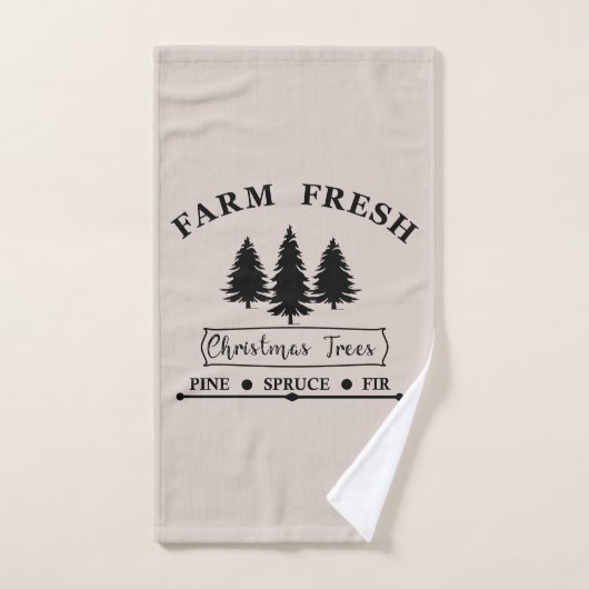 Boerderij verse kerstbomen bad handdoek (Handdoek)
