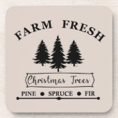 Boerderij verse kerstbomen bier onderzetter (Voorkant)