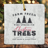 Boerderij verse kerstbomen Boerderij Kerstmis Keramisch Ornament