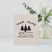 Boerderij verse kerstbomen briefkaart (Staand voorkant)