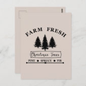Boerderij verse kerstbomen briefkaart (Voorkant / Achterkant)