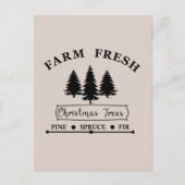 Boerderij verse kerstbomen briefkaart (Voorkant)