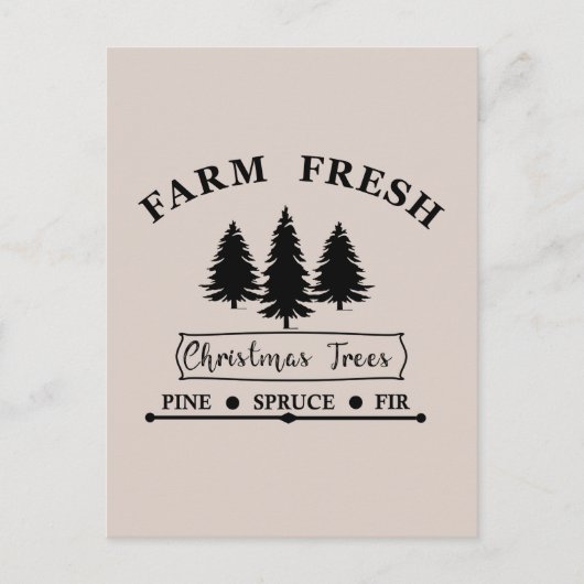 Boerderij verse kerstbomen briefkaart (Voorkant)