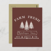 Boerderij verse kerstbomen briefkaart (Voorkant / Achterkant)