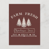 Boerderij verse kerstbomen briefkaart (Voorkant)