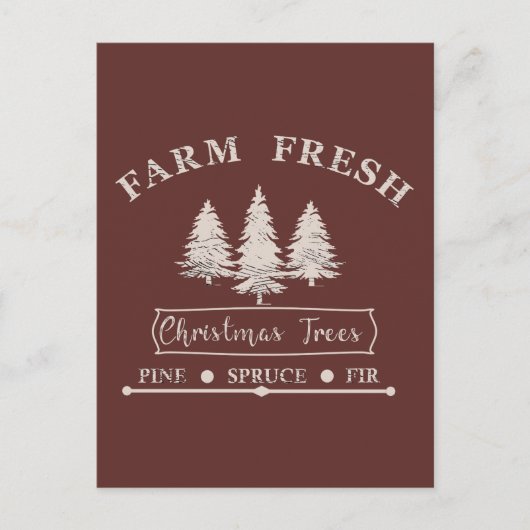 Boerderij verse kerstbomen briefkaart (Voorkant)
