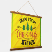 Boerderij Verse Kerstbomen Design-54394 Hangend Wandkleed (Gebogen)