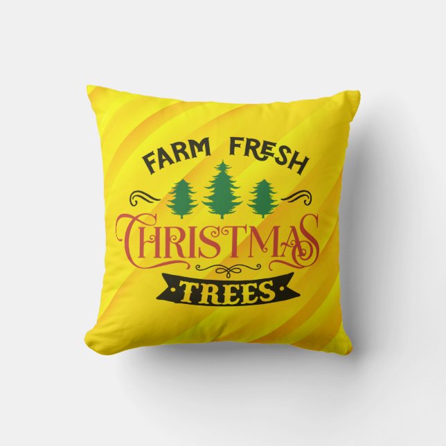 Boerderij Verse Kerstbomen Design-54394 Kussen (Voorkant)