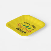 Boerderij Verse Kerstbomen Design-54394 Papieren Bordje (Gebogen)