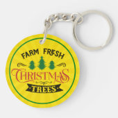 Boerderij Verse Kerstbomen Design-54394 Sleutelhanger (Achterkant)