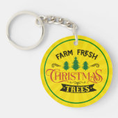Boerderij Verse Kerstbomen Design-54394 Sleutelhanger (Voorkant)