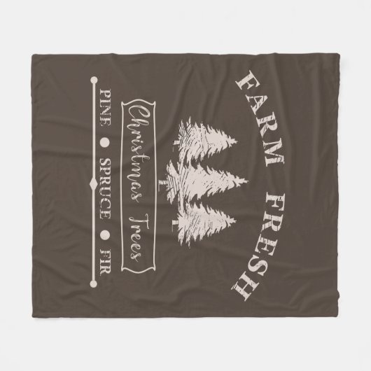 Boerderij verse kerstbomen fleece deken (Voorkant (Horizontaal))