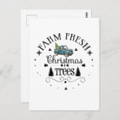 Boerderij Verse kerstbomen, kerstcadeau Briefkaart (Voorkant / Achterkant)