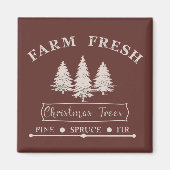 boerderij verse kerstbomen magneet (Voorkant)