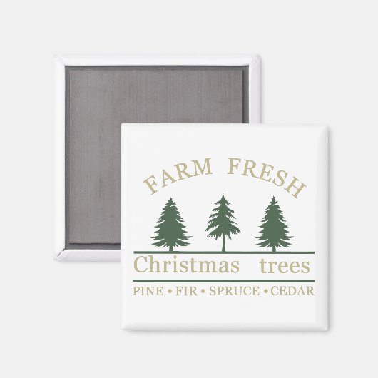 boerderij verse kerstbomen magneet (Voorkant / Achterkant)