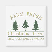 boerderij verse kerstbomen magneet (Voorkant)
