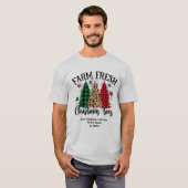 Boerderij verse kerstbomen, moderne en eenvoudige  t-shirt (Voorkant volledig)