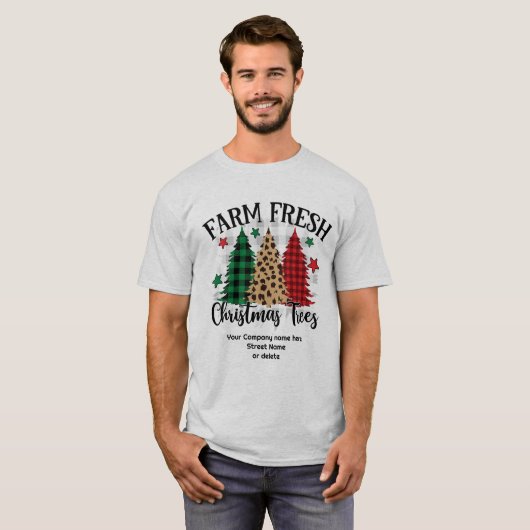 Boerderij verse kerstbomen, moderne en eenvoudige t-shirt (Voorkant volledig)