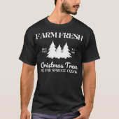 Boerderij Verse Kerstbomen - Pine Fir Spruce Cedar T-shirt (Voorkant)