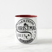 Boerderij Verse kerstbomen Pine Spruce Fir Mok (Midden)