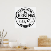 Boerderij Verse kerstbomen Pine Spruce Fir Poster (Keuken)