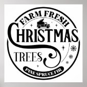 Boerderij Verse kerstbomen Pine Spruce Fir Poster (Voorkant)