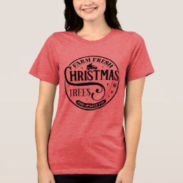 Boerderij Verse kerstbomen Pine Spruce Fir Tri-Blend Shirt