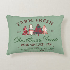 Boerderij Verse Kerstbomen Vakantie Familienaam Accent Kussen