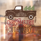 Boerderij verse kerstboom bedrijf  raamsticker (Vel 2)