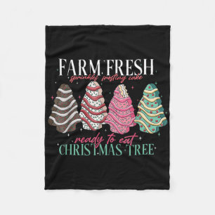 Boerderij Verse Kerstboom Cakes Grappige Boomgaard Fleece Deken
