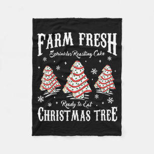 Boerderij Verse Kerstboom Kerstmis Debbie Cakes Fa Fleece Deken