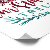 Boerderij Verse kerstboombestelling met rode vrach Poster (Hoek)