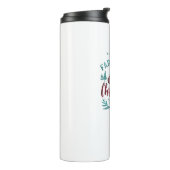 Boerderij Verse kerstboombestelling met rode vrach Thermosbeker (Gedraaid links)