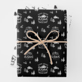 Boerderij: Verse kerstboomtruck Terug en wit Inpakpapier Vel (In situ)