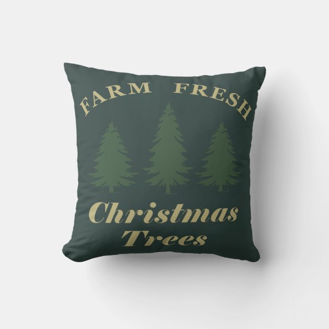 Boerderij verse Kerstdennen Kussen (Voorkant)