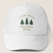 Boerderij Verse Kerstdennen Trucker Pet (Voorkant)