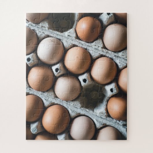 Boerderij verse kipeieren in karton legpuzzel (Verticaal)