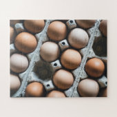 Boerderij verse kipeieren in karton legpuzzel (Horizontaal)