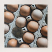 Boerderij verse kipeieren in karton legpuzzel (Horizontaal)