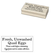Boerderij Verse Kwartel Eieren | Monogram Eierdoos Rubberstempel (Gestempeld)