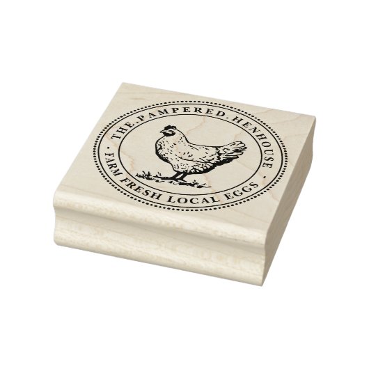 Boerderij Verse lokale eieren  Hen Stamp Rubberstempel (Stempel)
