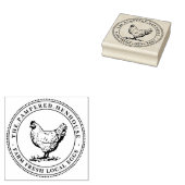 Boerderij Verse lokale eieren  Hen Stamp Rubberstempel (Gestempeld)