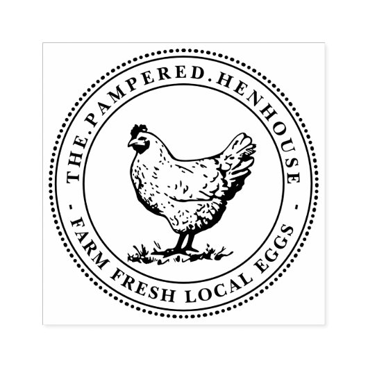 Boerderij Verse lokale eieren  Hen Stamp Rubberstempel (Afrduk)