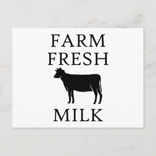 Boerderij verse melk, koeien briefkaart (Voorkant)