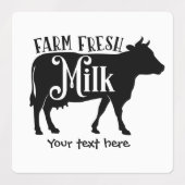 Boerderij verse melk voeg tekst toe labels (Design 2)