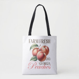 Boerderij Verse Perziken Perzik Fruit Design Tote Bag