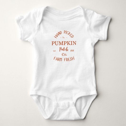Boerderij Verse Pompoen Patch Baby Thanksgiving Ou Romper (Voorkant)