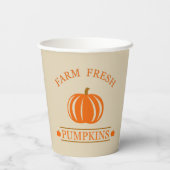 Boerderij verse pompoenen herfst herfst papieren bekers (Achterkant)