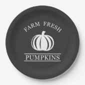Boerderij verse pompoenen herfst herfst papieren bordje (Voorkant)